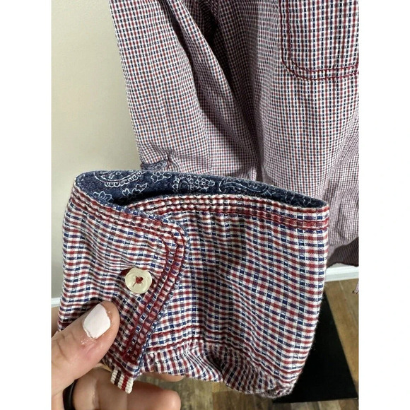 Bundle of 2 - 2 Button Down Shirts, 100% Cotton 100% Silk Size Large - Picture 4 of 15